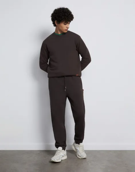 Тёмно-коричневые спортивные брюки Comfort-0