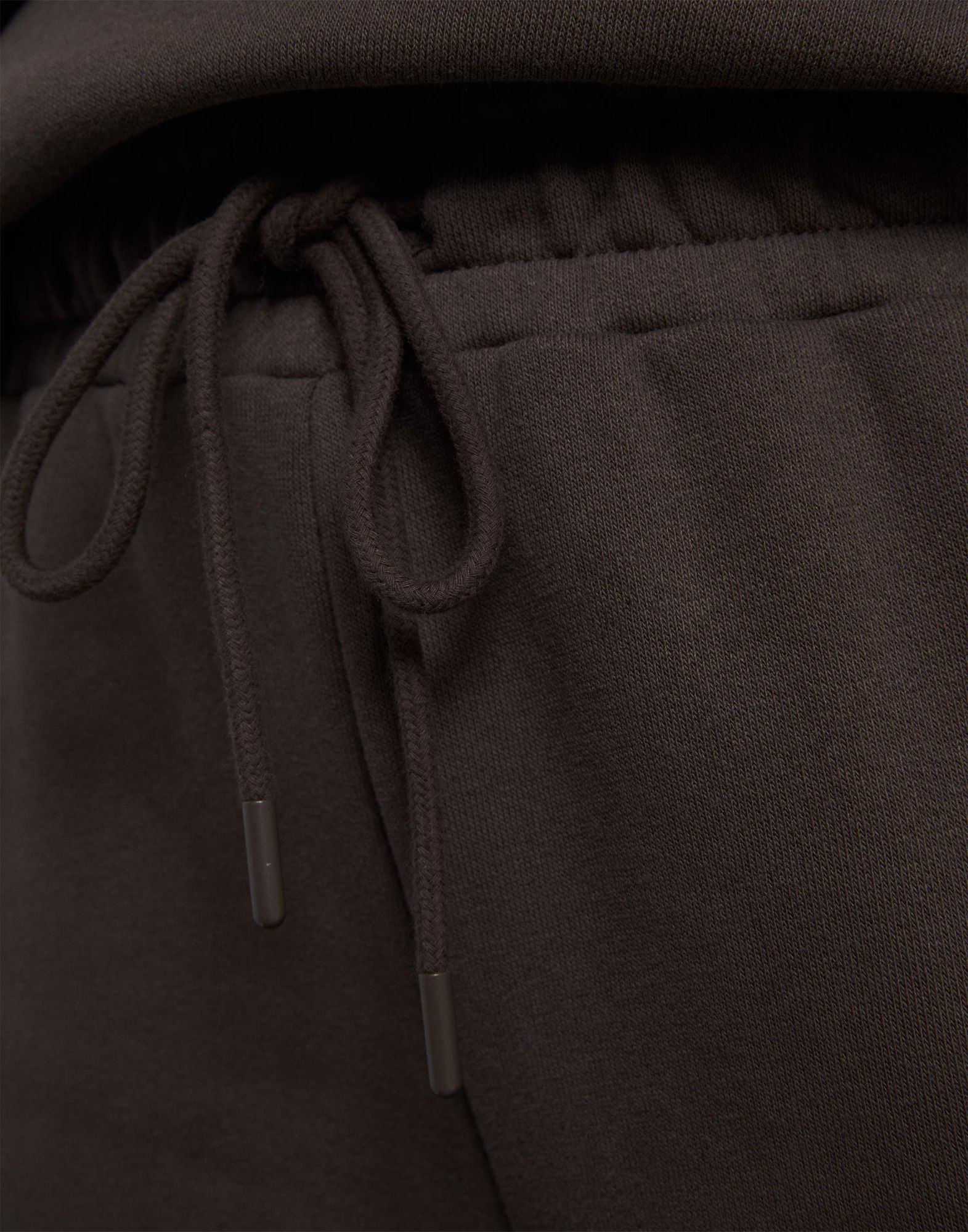 Тёмно-коричневые спортивные брюки Wide leg-3