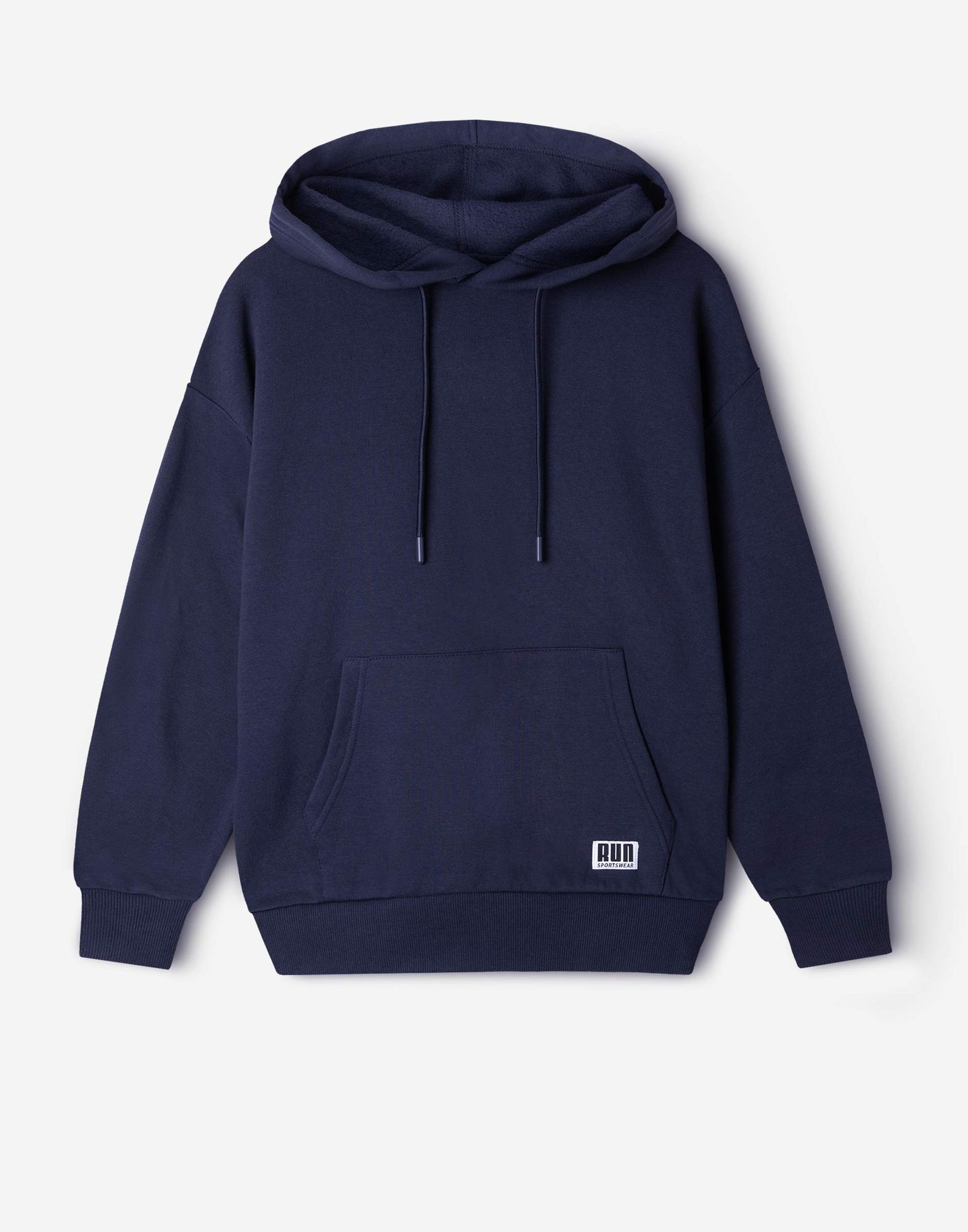 Тёмно-синее худи oversize с нашивкой для мальчика BAC010914-1 купить по ...