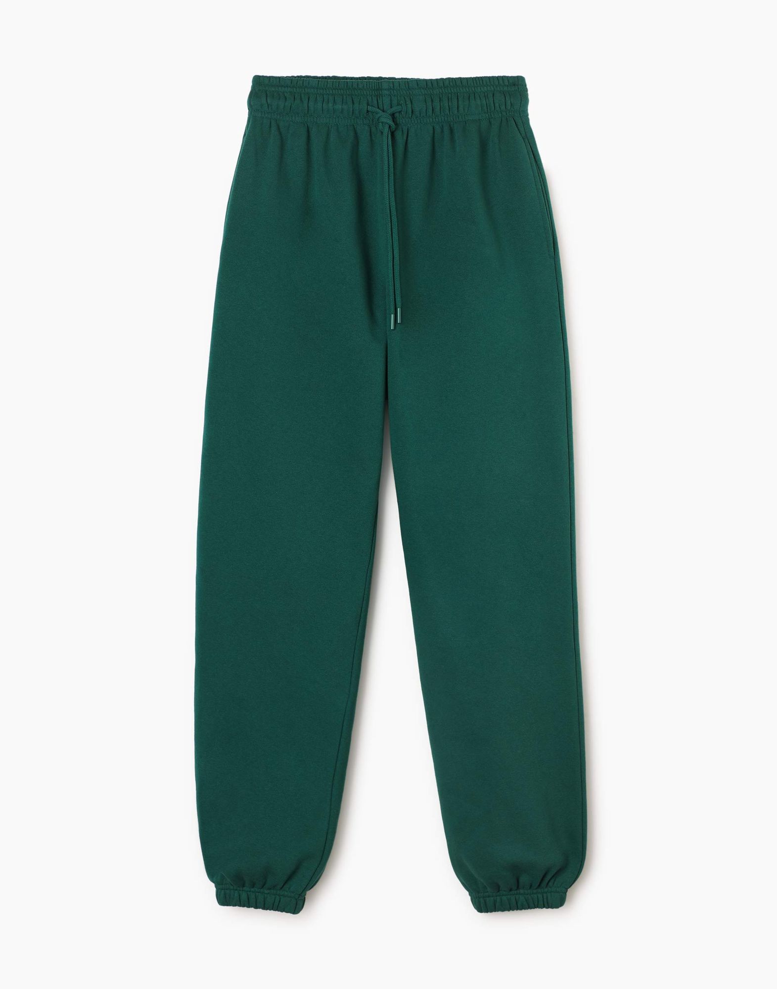 Тёмно-зелёные спортивные брюки Baggy-4
