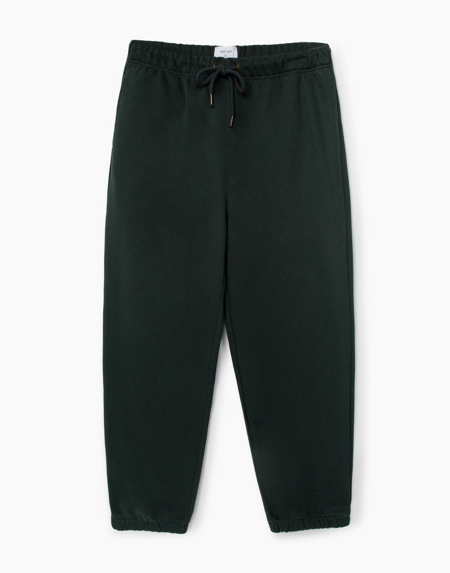 Тёмно-зелёные спортивные брюки oversize-5
