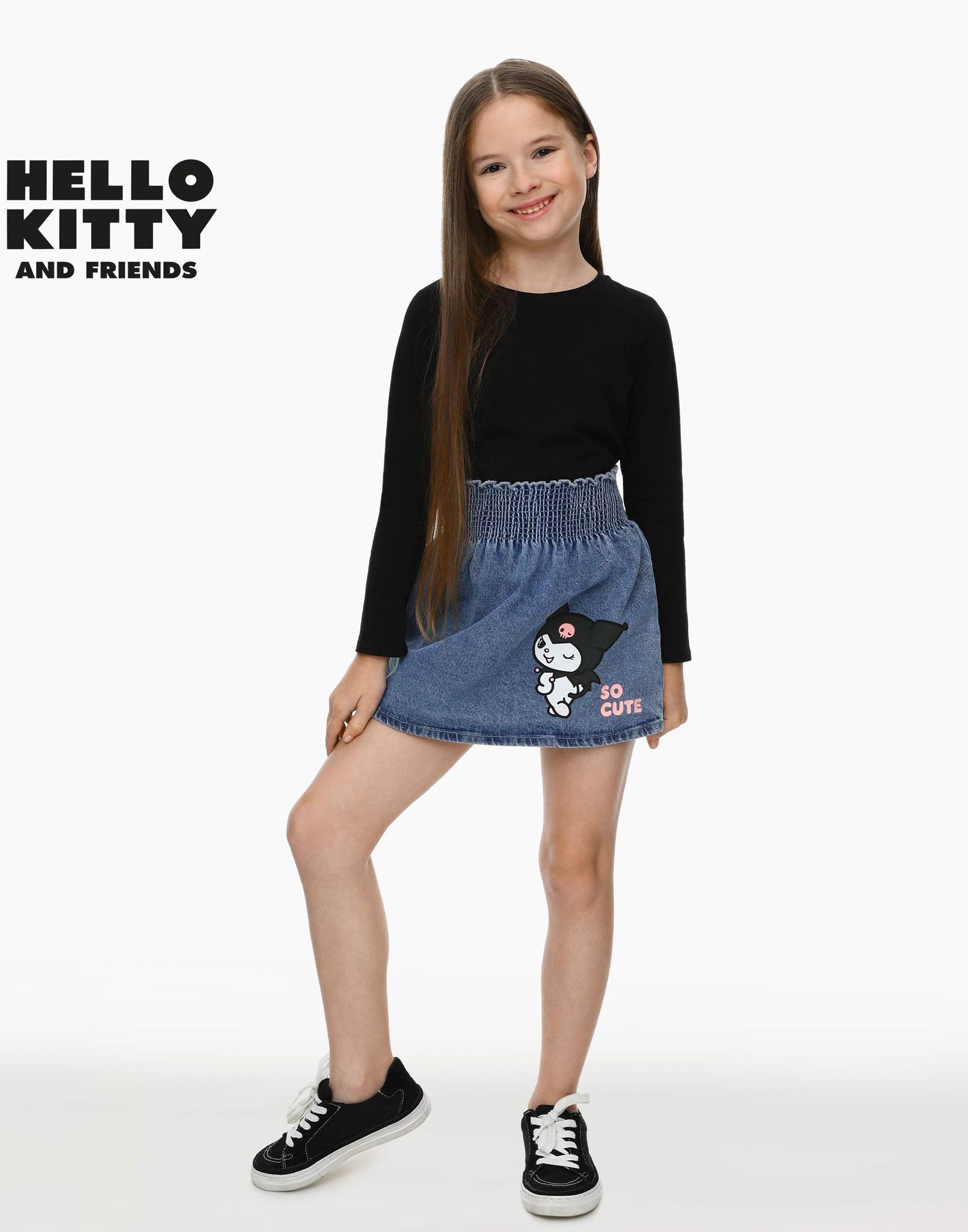 Юбка-трапеция из коллекции Hello Kitty для девочки-0