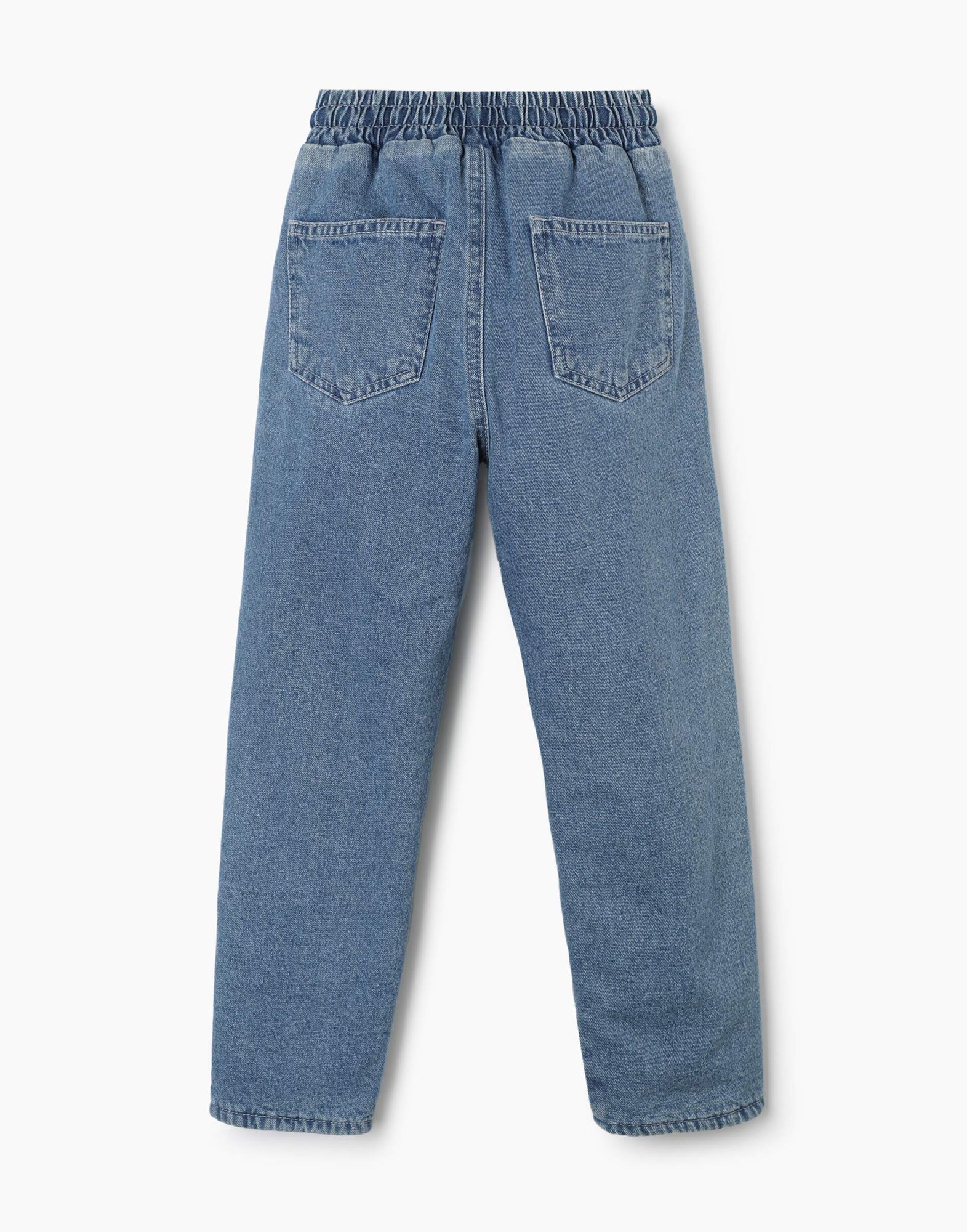 Утеплённые джинсы Easy Straight с вышивкой для девочки-2