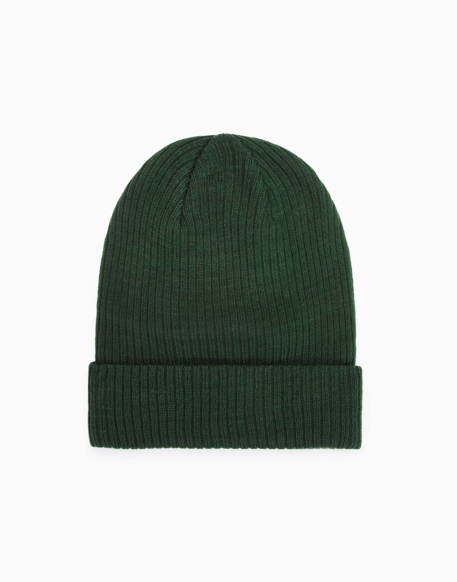 Зелёная шапка-бини для мальчика-3
