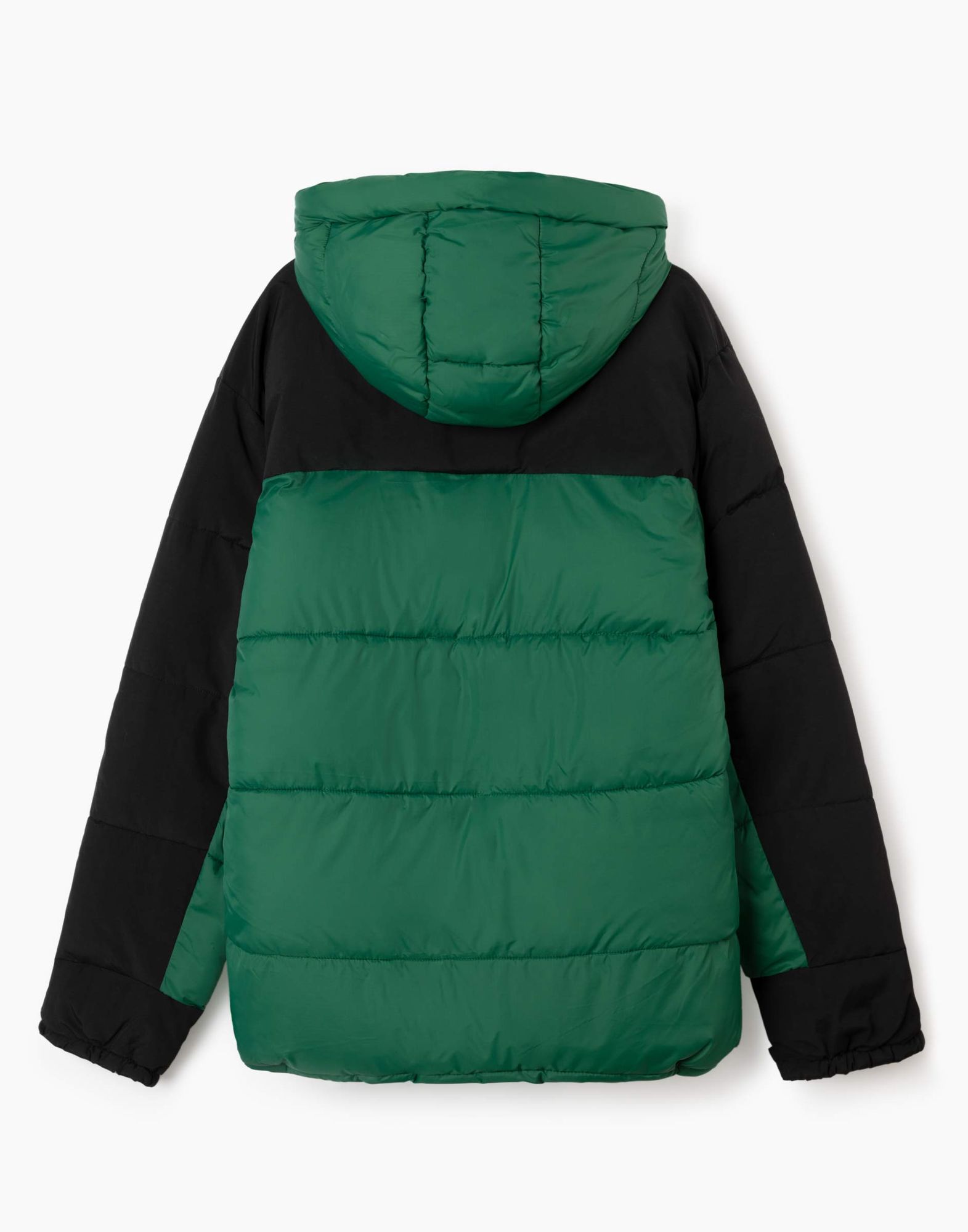 Зелёная утеплённая куртка oversize для мальчика-2