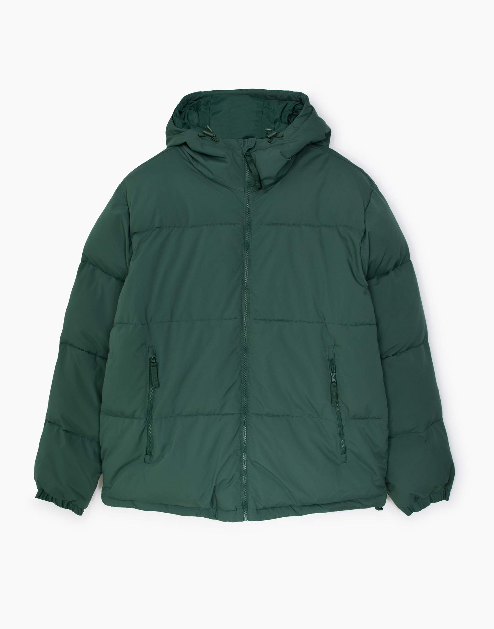 Зелёная утеплённая куртка oversize из нейлона-6