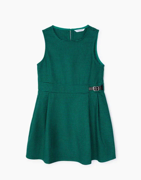 Зелёное платье для девочки-0