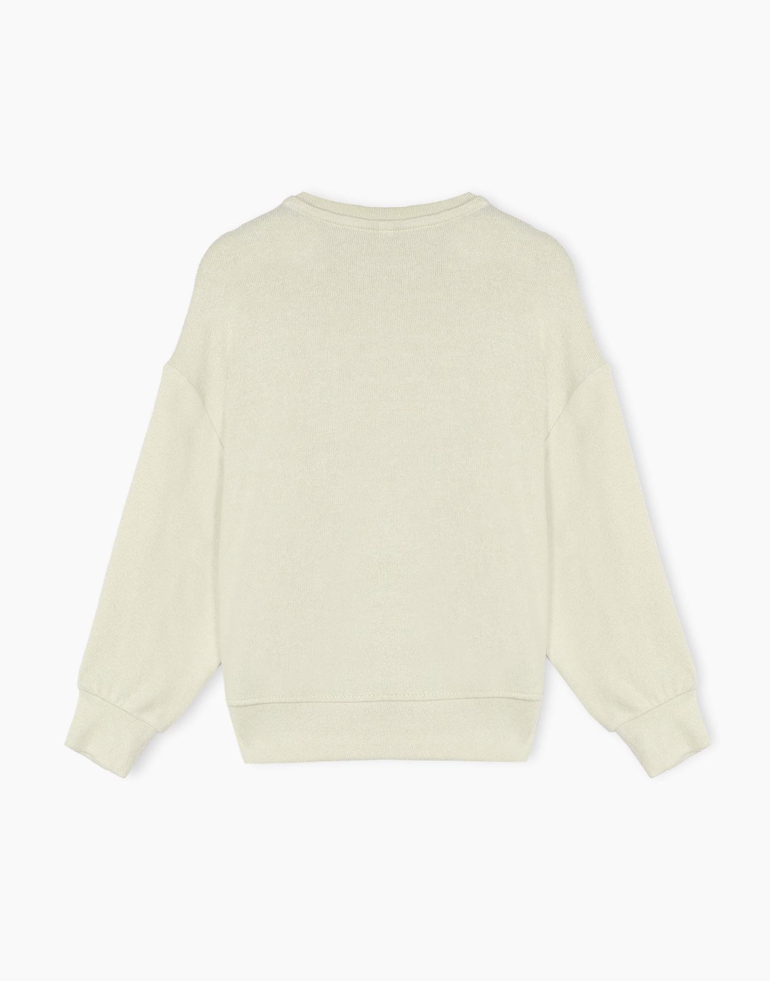 Зеленый свитшот oversize с принтом Just happy girl для девочки-1