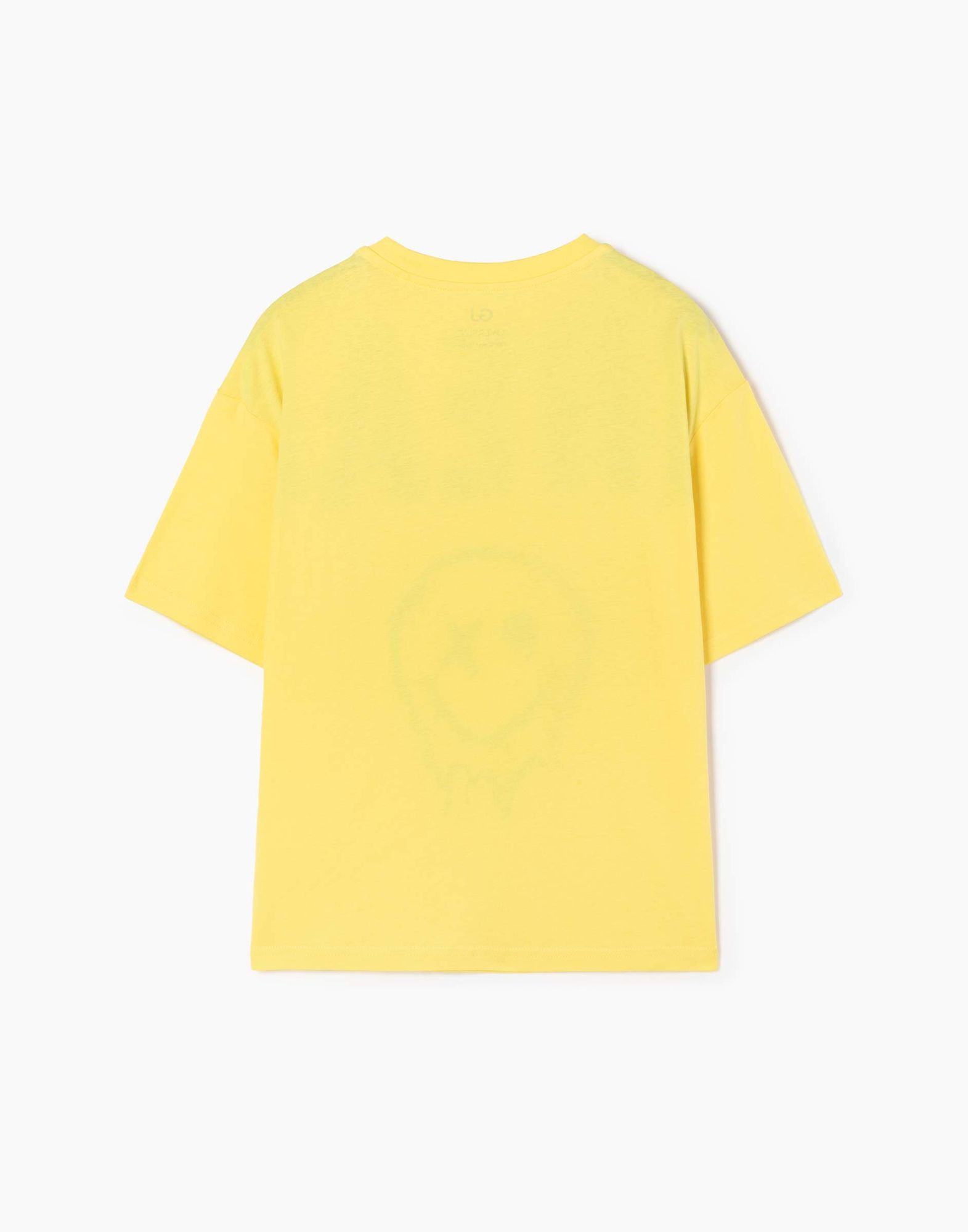 Жёлтая футболка oversize с принтом для мальчика-2