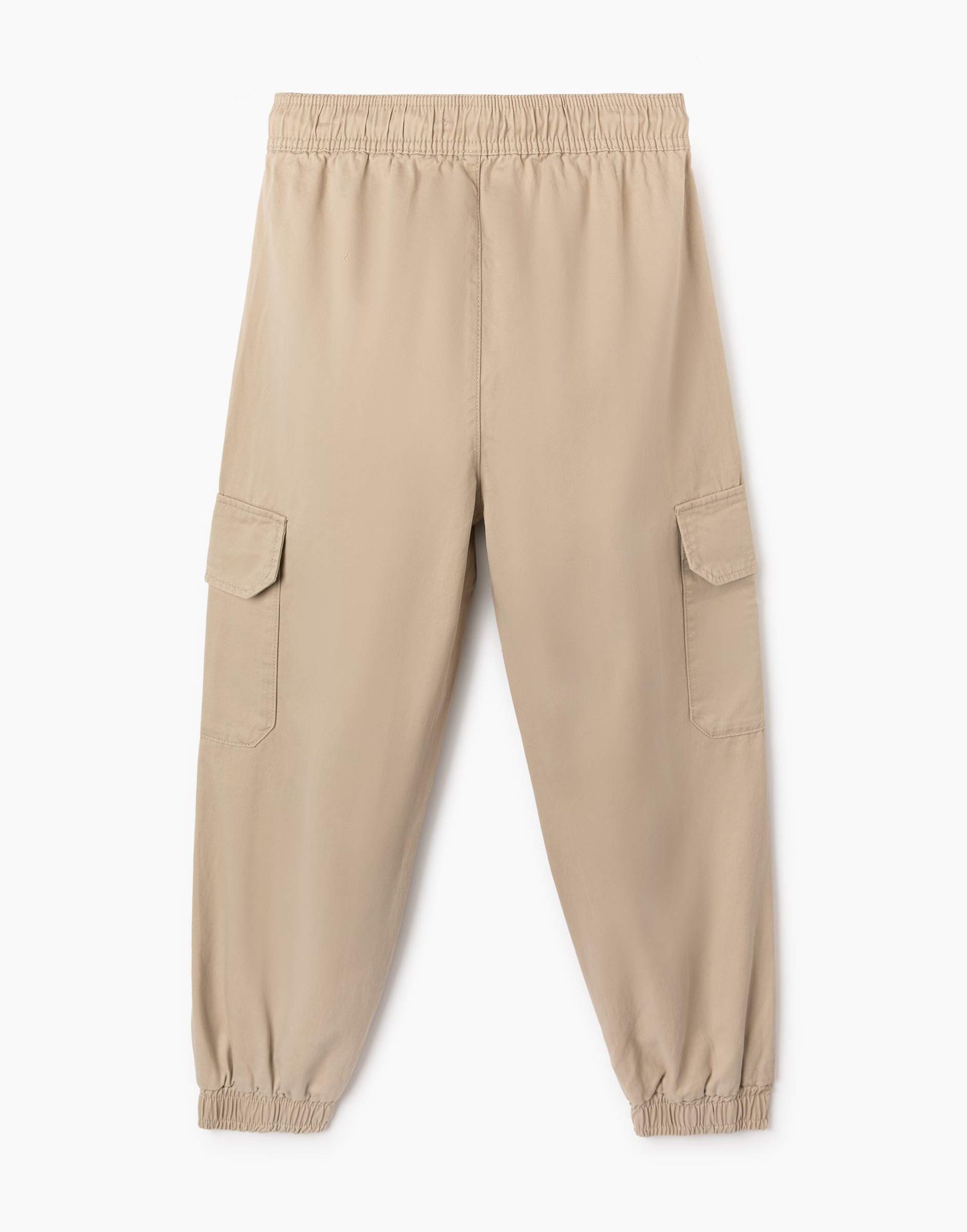 Бежевые брюки с карманами-карго для мальчика-2