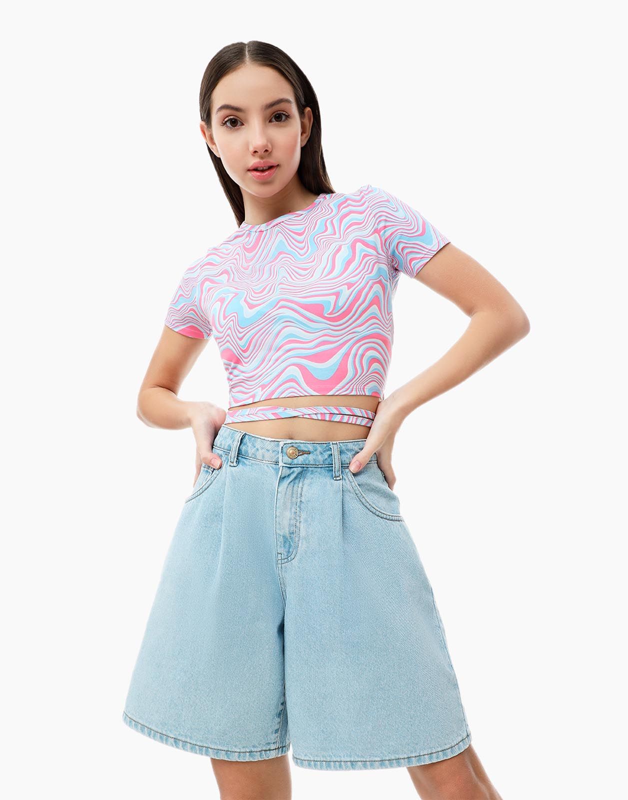 Джинсовые шорты Bermudas для девочки-0