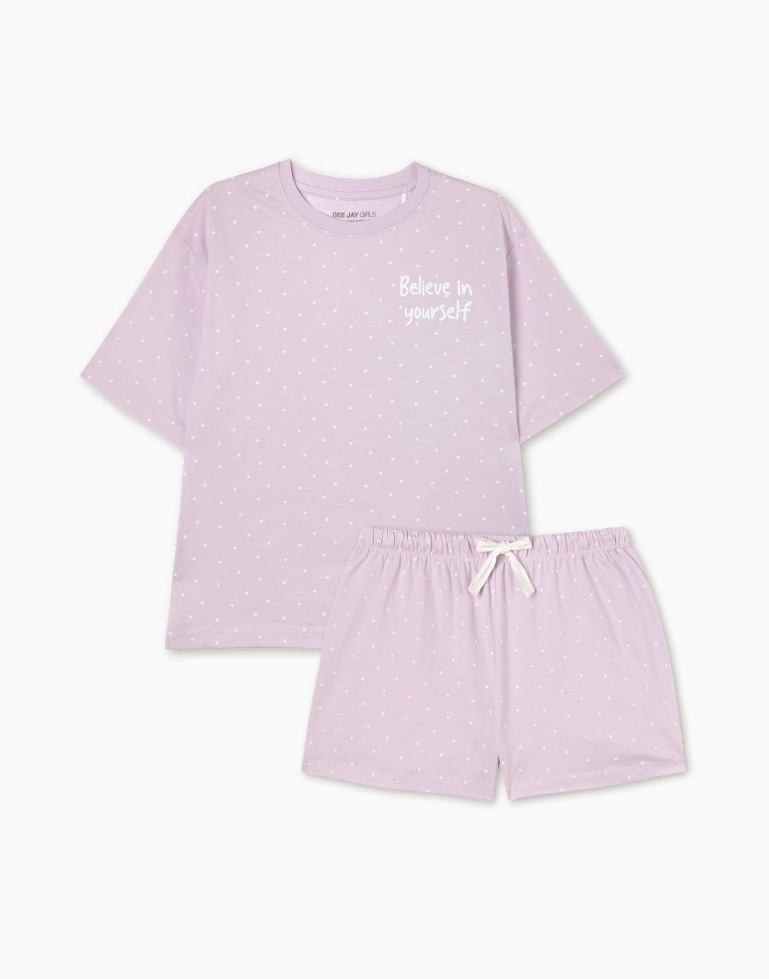 Фиолетовая пижама Oversize для девочки-0