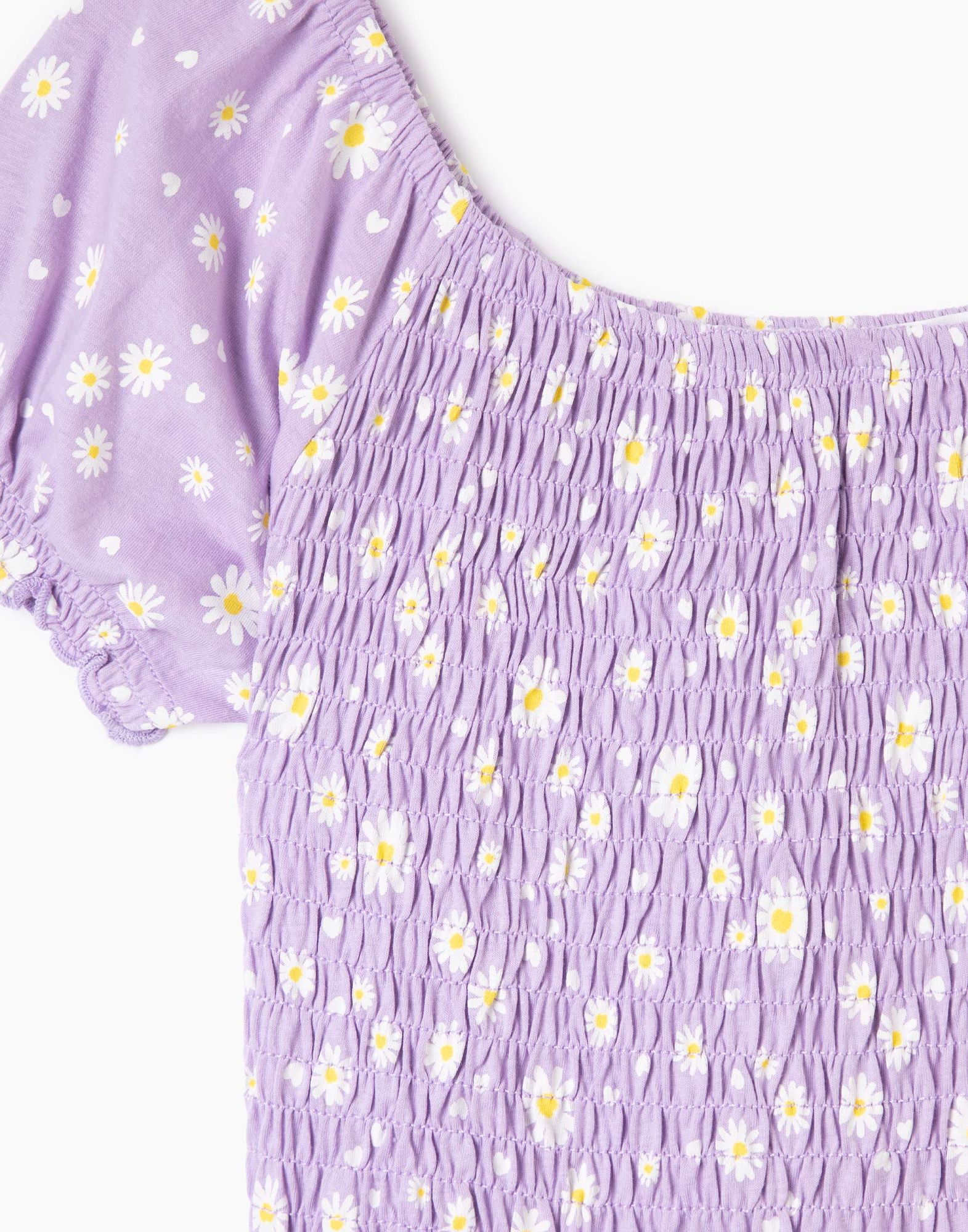 Фиолетовое расклешённое платье для девочки-3