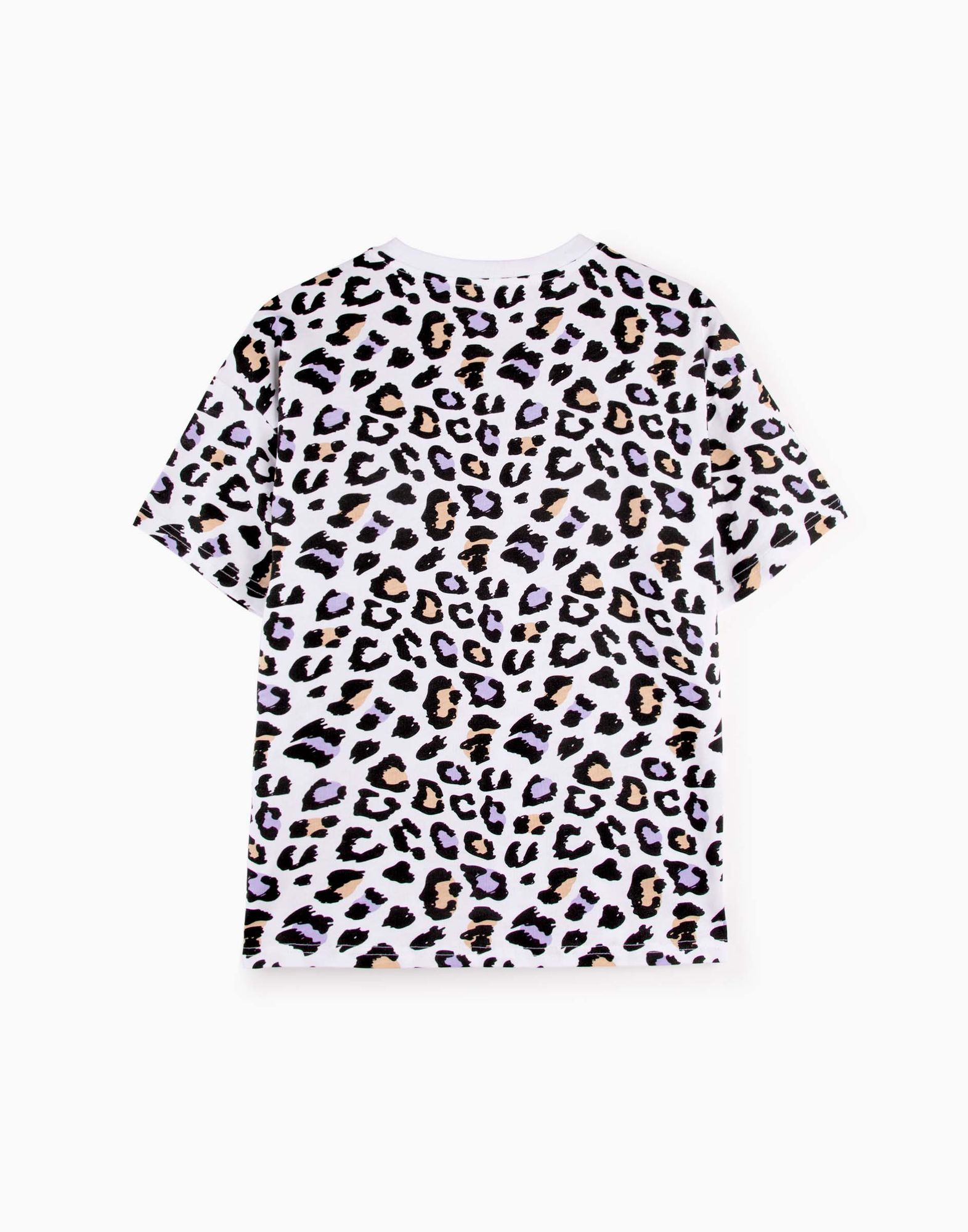 Футболка oversize с леопардовым принтом для девочки-2