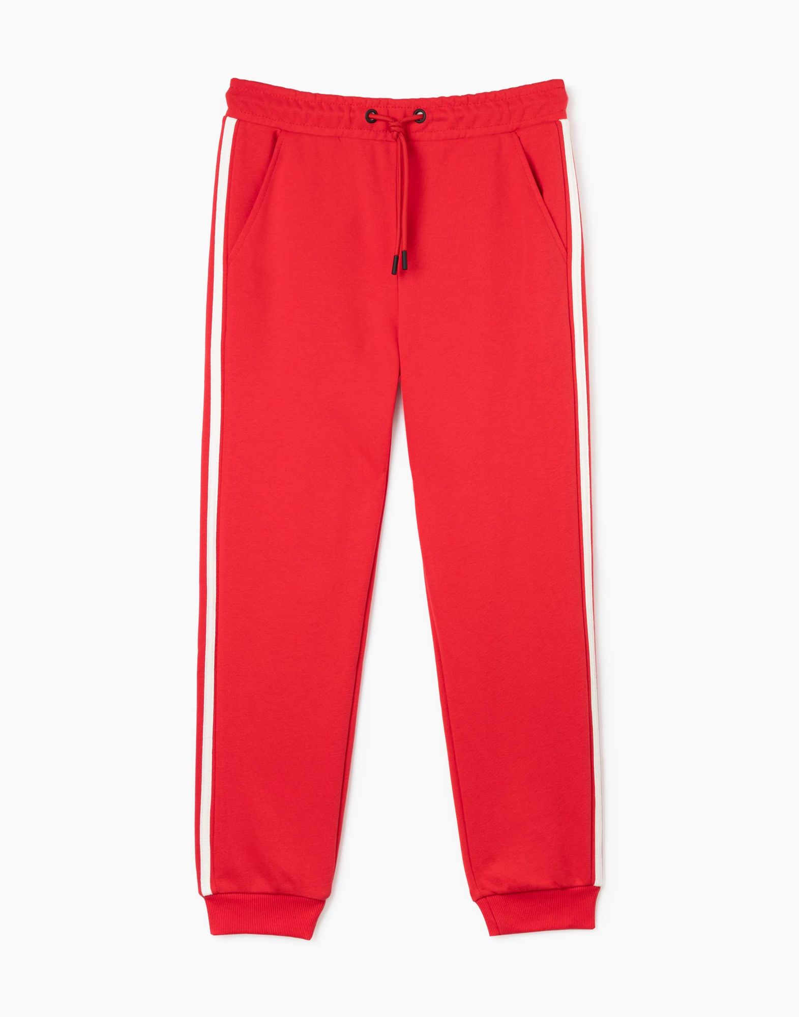 Красные спортивные брюки Jogger с лампасами для мальчика-1