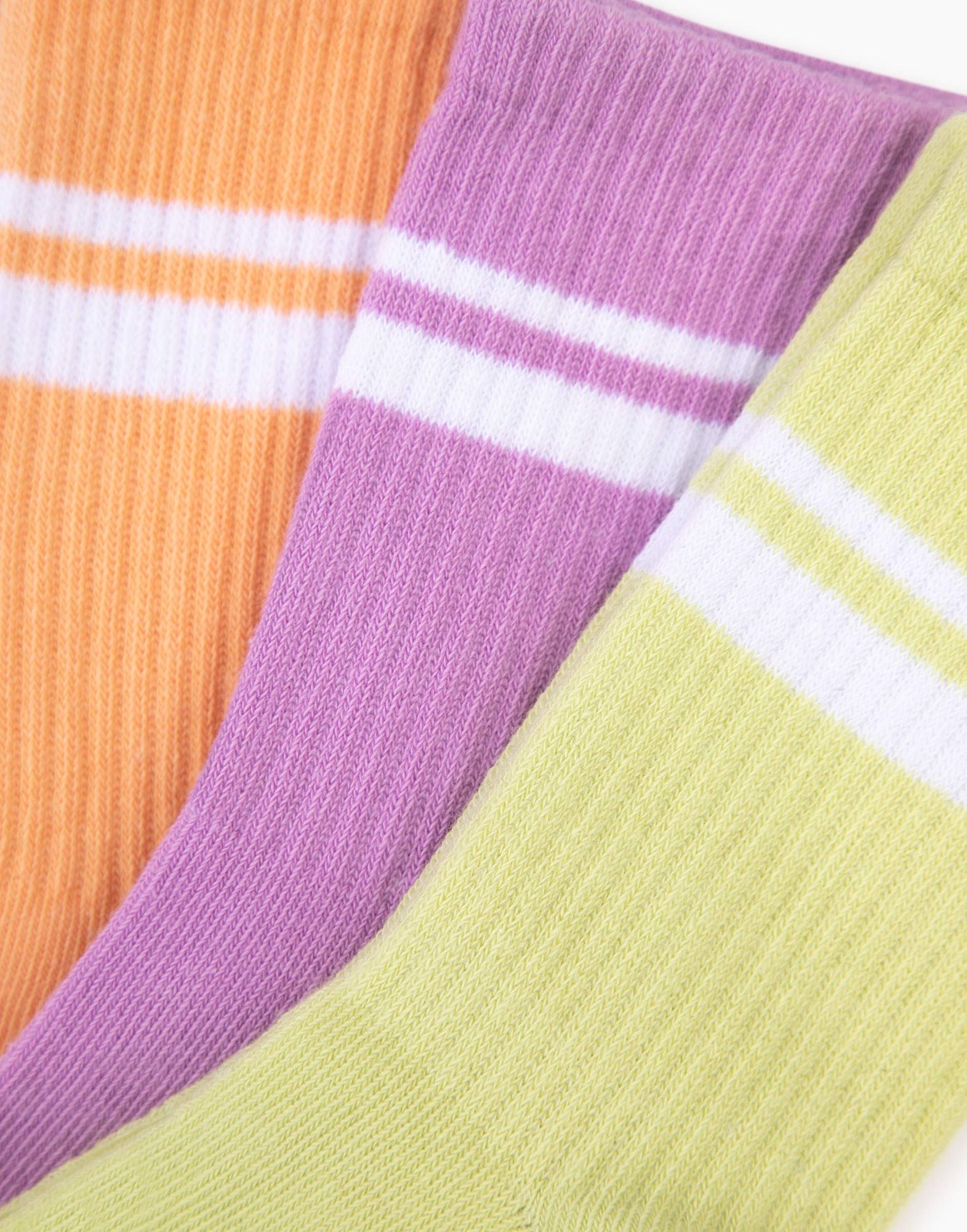 Носки с полосками для девочки 3 пары-2
