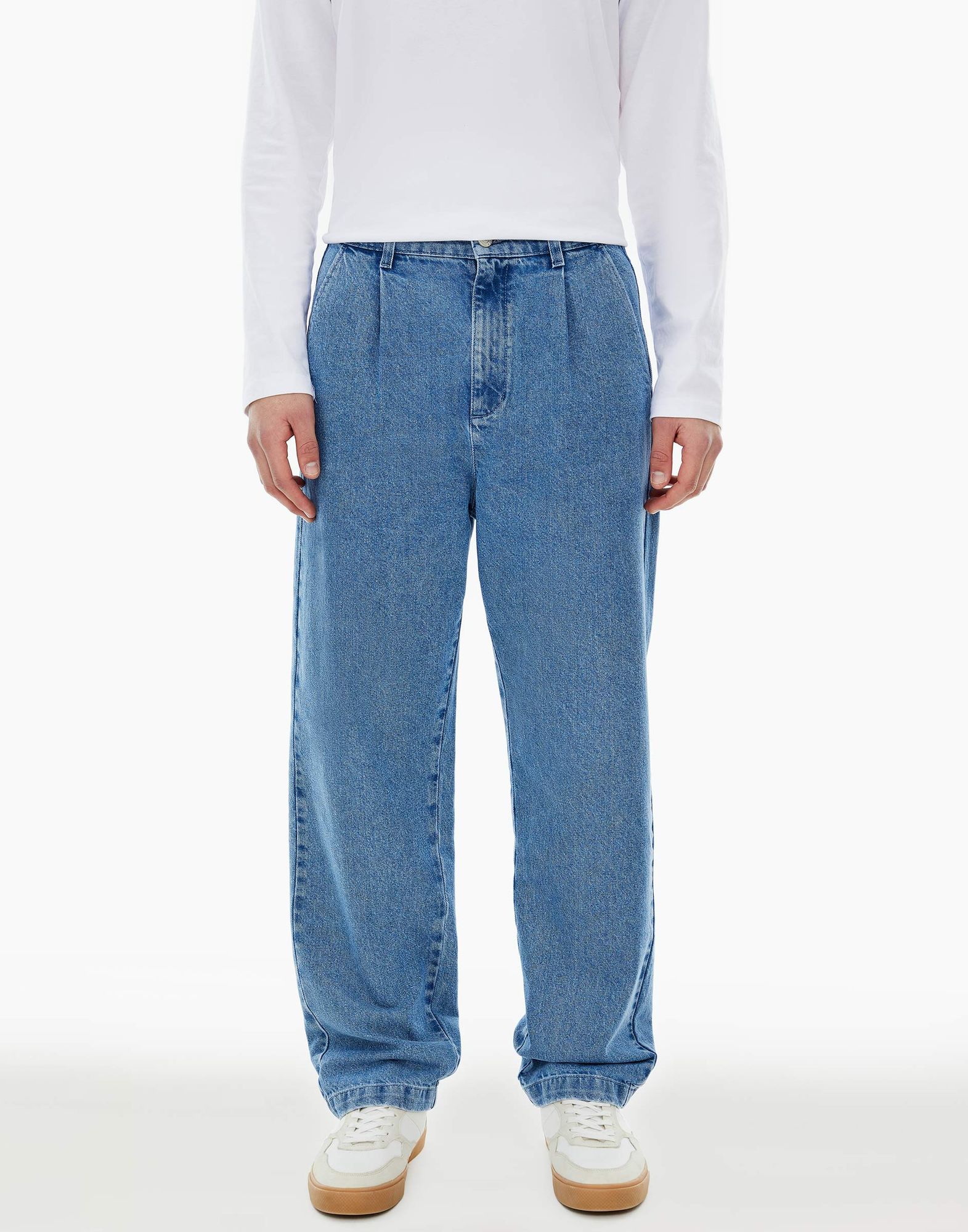 Прямые джинсы с защипами Straight pleated-1