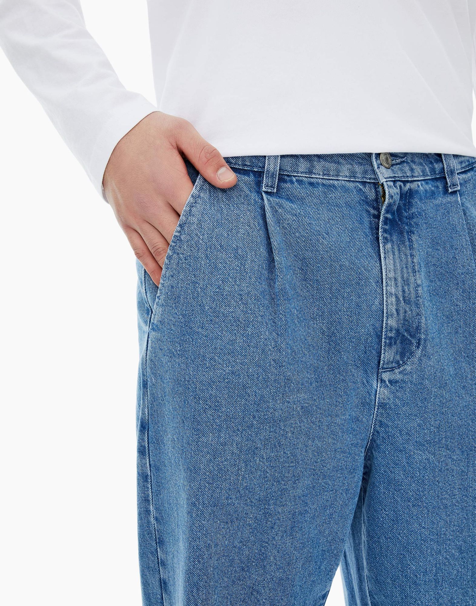 Прямые джинсы с защипами Straight pleated-3